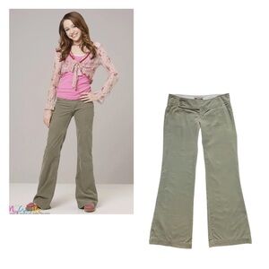 ASO Miley Cyrus green corduroy bootcut pants Hannah Montana season 1